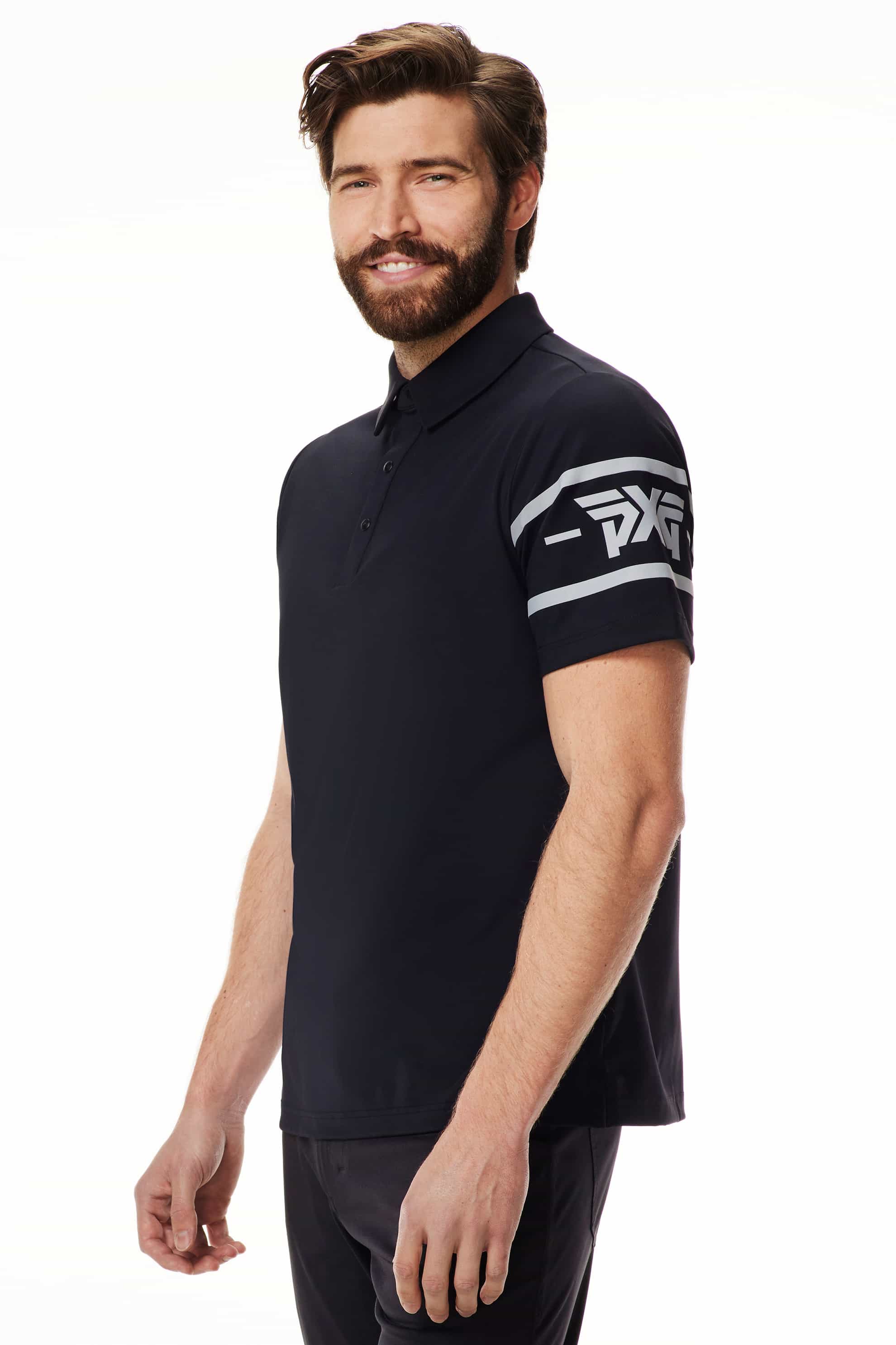 Athletic Fit Racer Polo